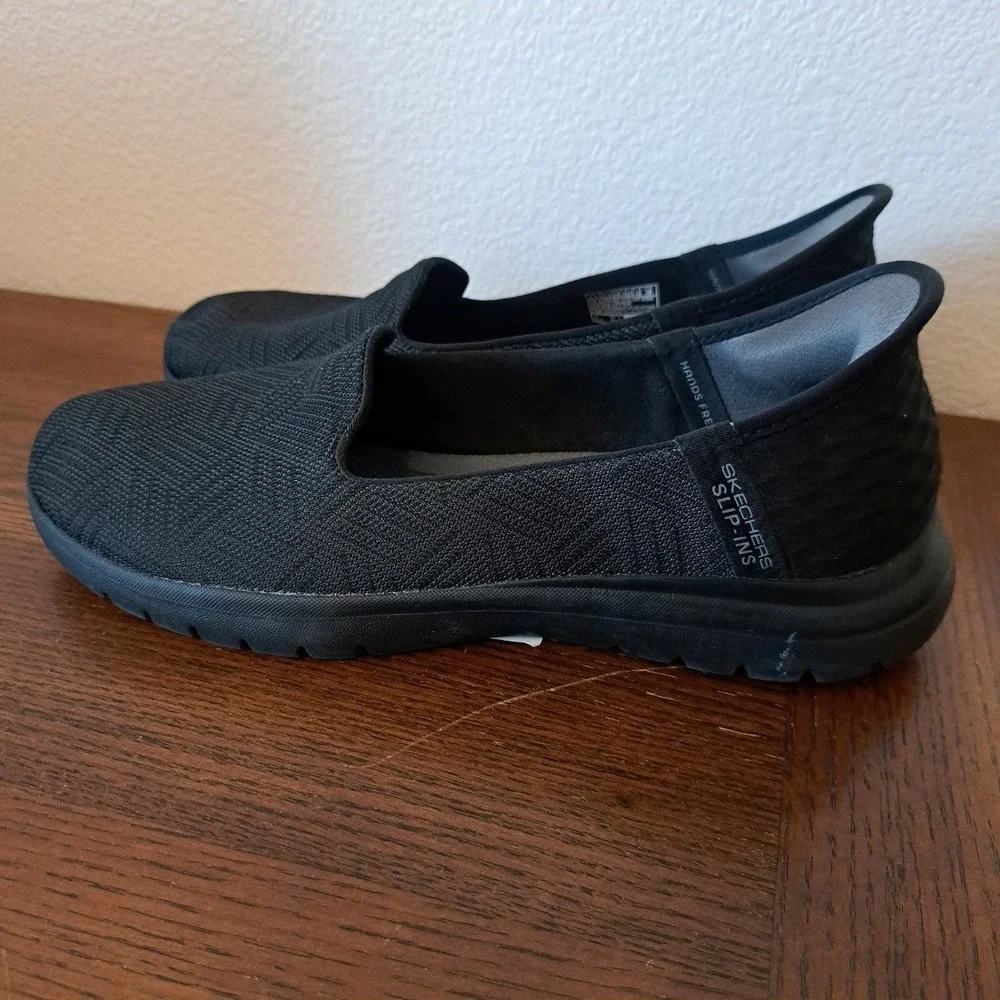 Skechers Hands Free Slip-ins Go Walk Joy Black Sneakers 138182 Womens 8.5
